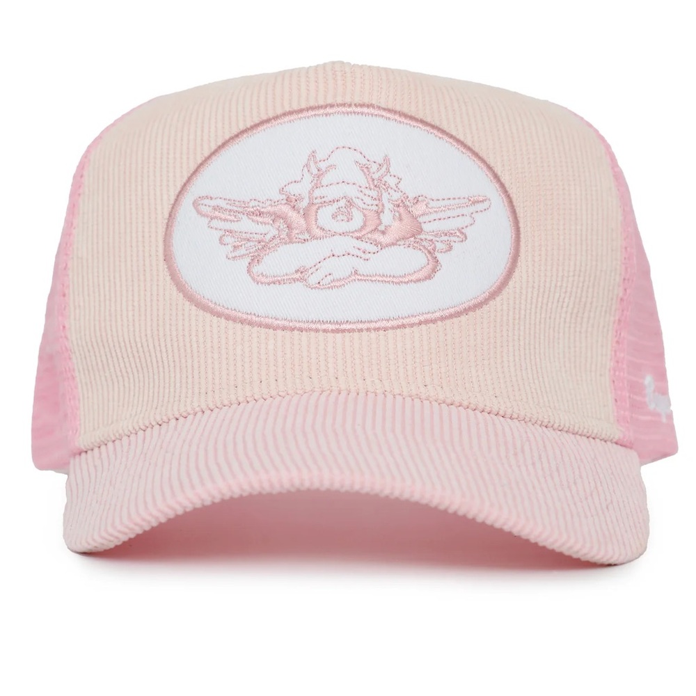 Pink Corduroy Trucker Hat
